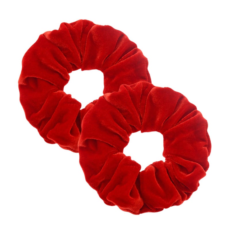 PIDOUDOU 2 Pcs Red Color Large Size Scrunchies for Hair Women Hair Elastic Bands - Image 1